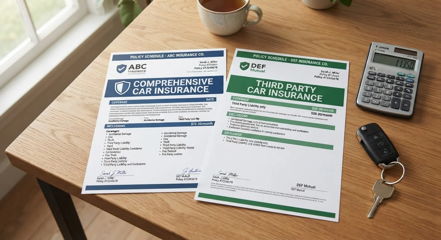 Comprehensive vs. Third-Party Car Insurance: What the Difference Really Costs You